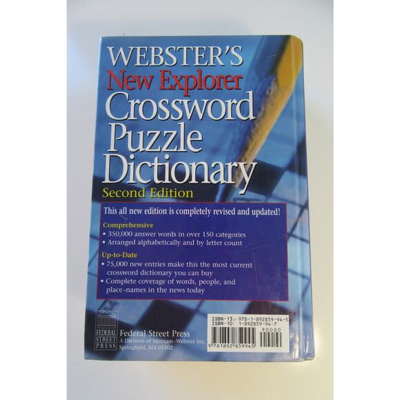 Webster's New Explorer Crossword Puzzle Dictionary Second Edition - Picture 3 of 9